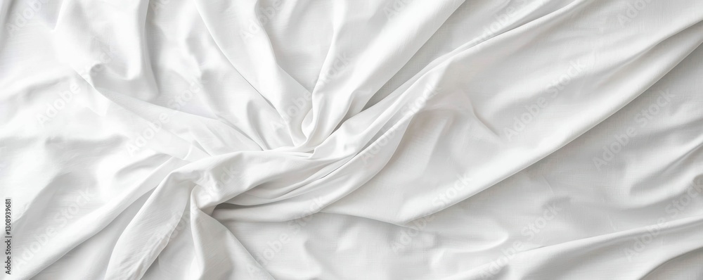 Aufkleber abstract serene white fabric background with soft folds and delicate shadows texture for design