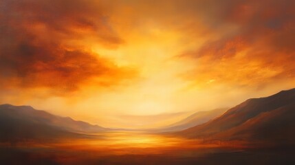 Fototapeta premium Warm amber and copper clouds, glowing and rich with subtle transitions