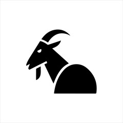Goat silhouette vector illustration Goat silhouette Icon and Sign