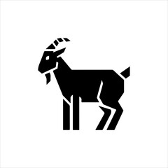 Goat silhouette vector illustration Goat silhouette Icon and Sign
