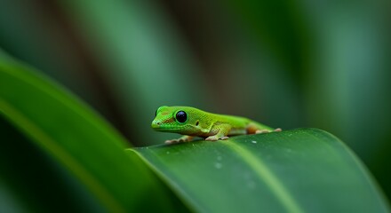 Obraz premium frog on leaf