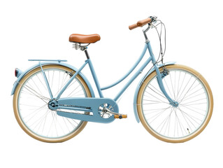 Isolated Blue Retro Bicycle