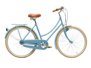 Isolated Blue Retro Bicycle