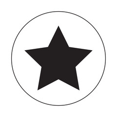 star and circle line vector icon, storage and award illustration