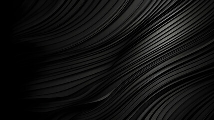 Obraz premium Abstract Black Wavy Lines Surface Design With Textured Background And Shadow