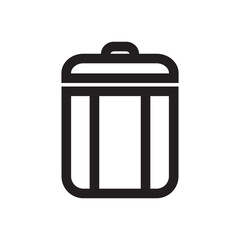 trash can vector icon. dump site illustration