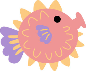 Colorful Cartoon Fish Illustration