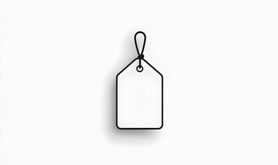 Blank Tag with String for Labeling, Price Tag, or Gift Tag Use