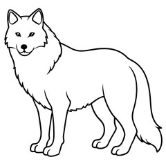 Obraz premium vector illustration of wolf