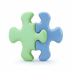 Obraz premium Colorful Puzzle Pieces Representing Connection and Collaboration