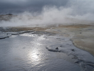 Hverir geothermal area in Iceland