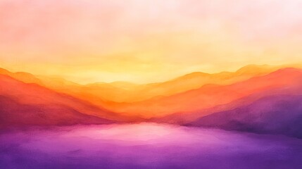 Fototapeta premium Warm sunset-inspired gradient, blending orange, pink, and purple hues