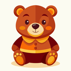 Obraz premium Adorable teddy bear in warm colors to create a cozy atmosphere in the kids room 