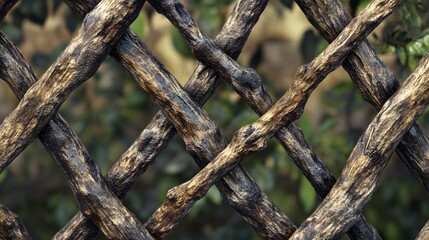 Tudor-Style Wattle Fence in Rural England