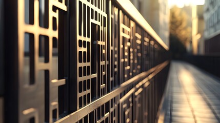 Modernist Metal Fence Design