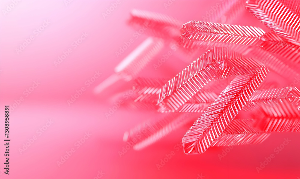 Poster abstract red and transparent geometric shapes with artistic texture