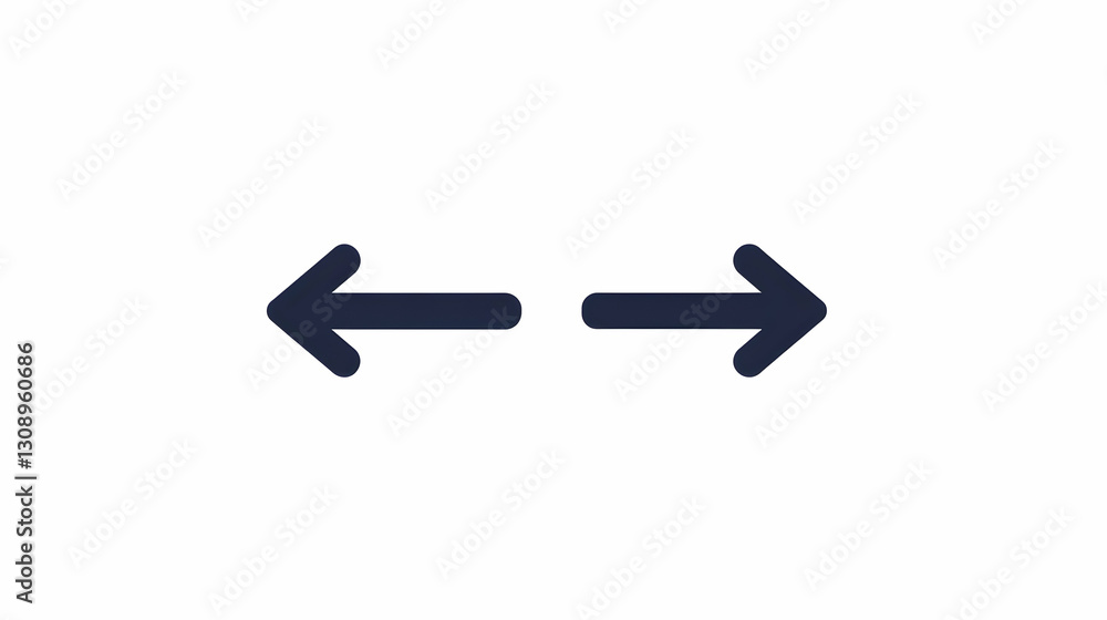 Poster simple arrow icons for navigation and directional guidance design