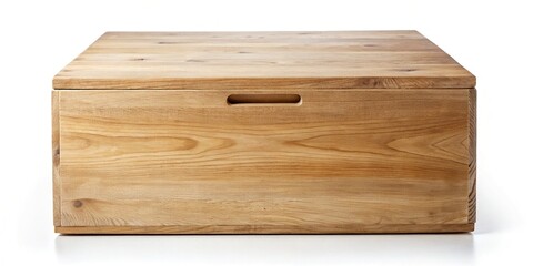 Wooden Plyo Box: Flat Lay Top View with Copy Space for Fitness & Wellness Design