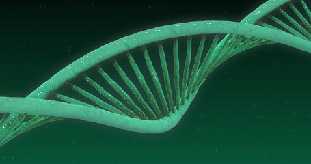 Image of dna strand on black background