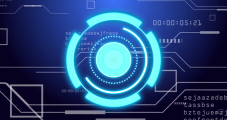 Image of digital data processing over scope scanning