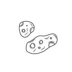 asteroid icon doodle
