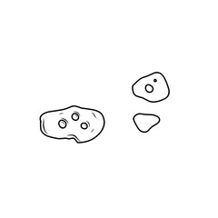 asteroid icon doodle