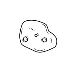 asteroid icon doodle