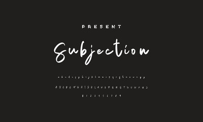 Brush Font. Hand Lettering Sketch Font. Vector Alphabet