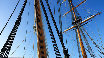 Obraz premium rigging on a sailing ship