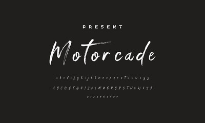 Brush Font. Hand Lettering Sketch Font. Vector Alphabet