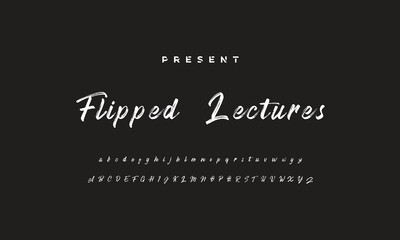 Brush Font. Hand Lettering Sketch Font. Vector Alphabet