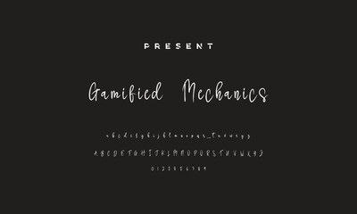 Brush Font. Hand Lettering Sketch Font. Vector Alphabet