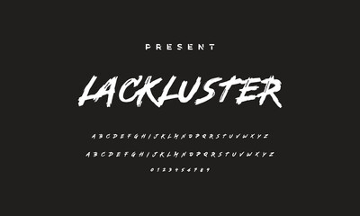 Brush Font. Hand Lettering Sketch Font. Vector Alphabet