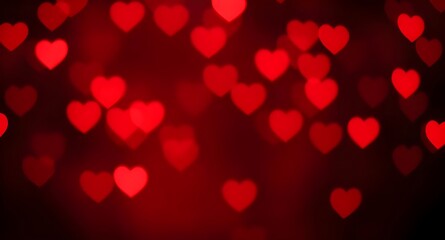 heart shaped red bokeh background