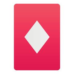 Gradient color icon, illustration for Diamond, casino, poker card.