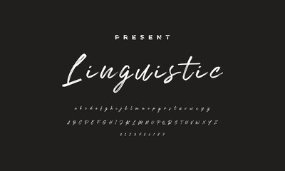 Stylish painted by a brush uppercase vector letters
