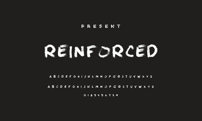 Stylish painted by a brush uppercase vector letters