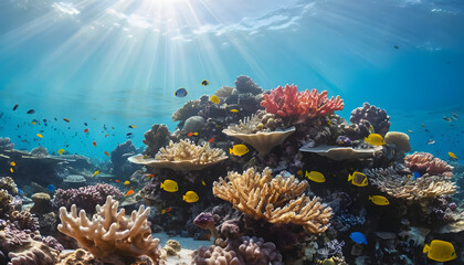 coral reef with fish