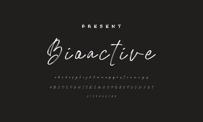 Stylish painted by a brush uppercase vector letters