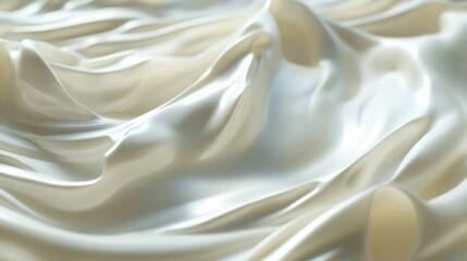 Obraz premium Soft cheese with a creamy, smooth texture on a pale surface