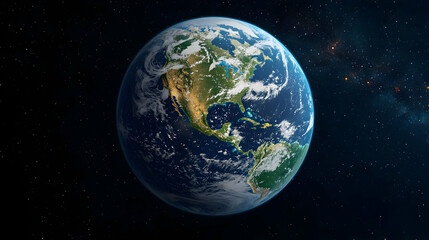 Pixelated Earth Globe Displaying Continents and Oceans Set Against a Dark Starry Space Background