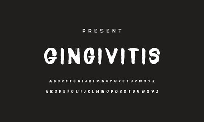 Stylish painted by a brush uppercase vector letters