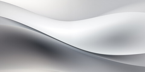 A smooth, flowing abstract design in shades of gray and white, evoking calmness.