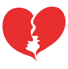 Two Faces in a Heart