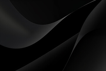 Abstract black wave patterns creating a sleek and modern background.