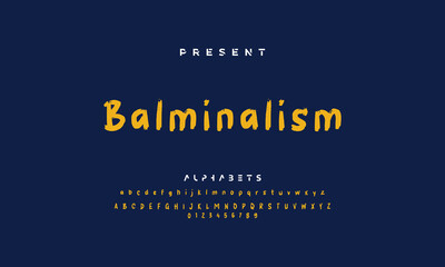 vector brush style font, alphabet, typeface