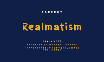 vector brush style font, alphabet, typeface