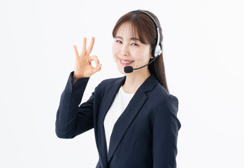 若いビジネスウーマン　オペレーター