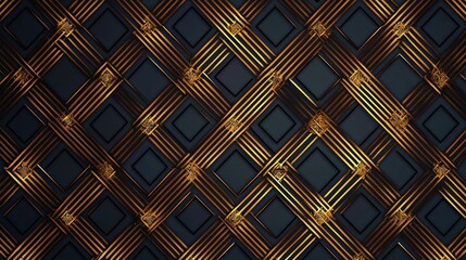 Elegant Dark Blue and Gold Wallpaper Design with Intricate Patterns and Style