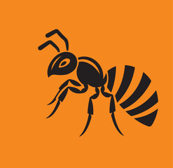 vector illustration of a bee